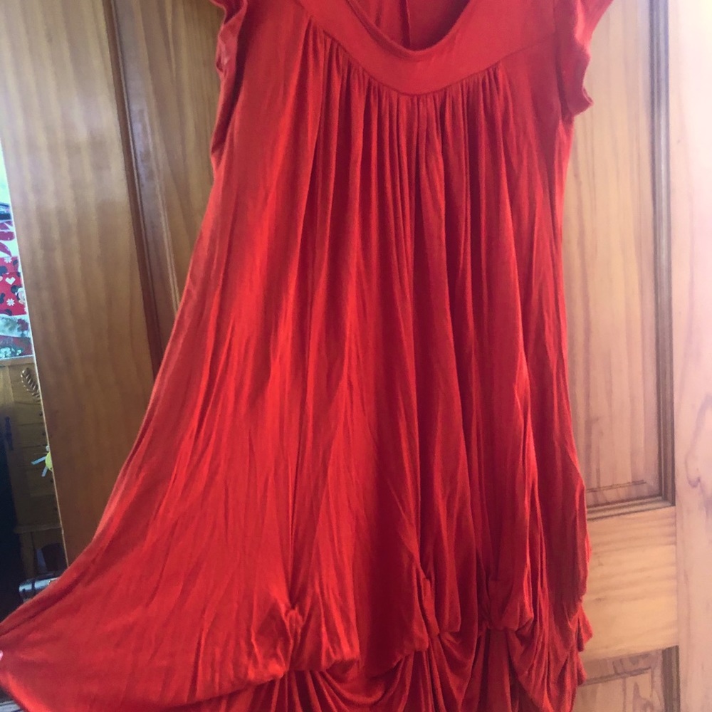 Orange mini dress